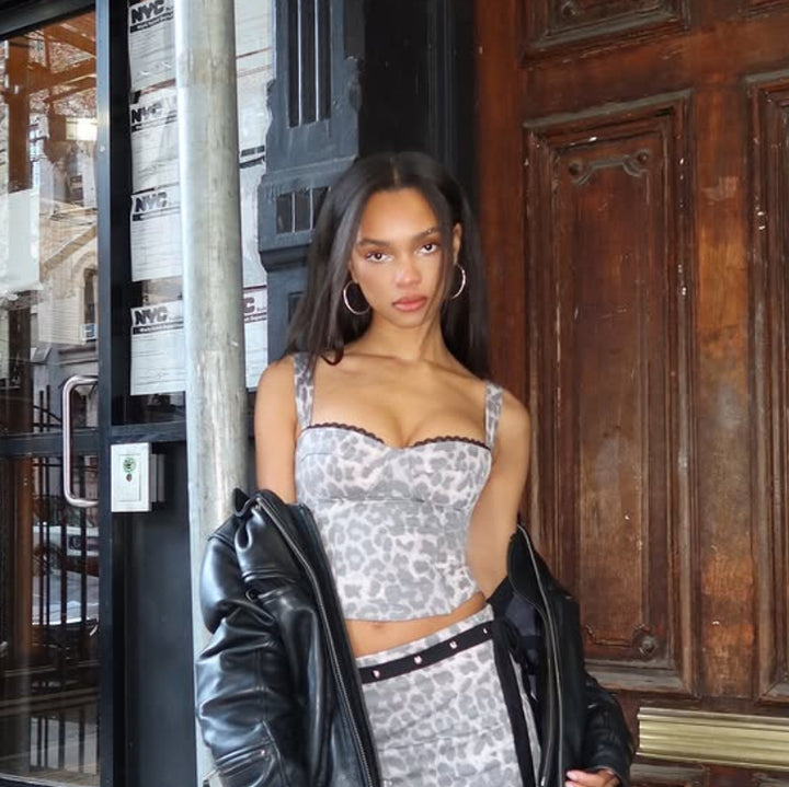 Dame Tier skæres Bustier-top med elegante flæser Stilla