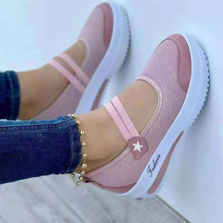 Dame Behagelige Slip-On Sneakers med elastiske Remme Stilla
