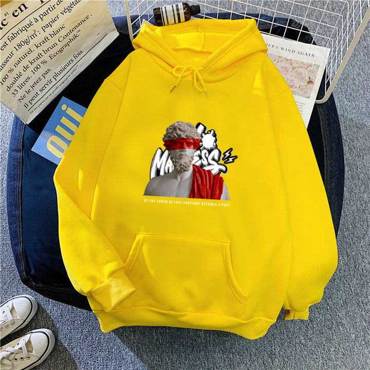 Kvinders hoodie med moderne grafisk print og inspirerende tekst Skovae