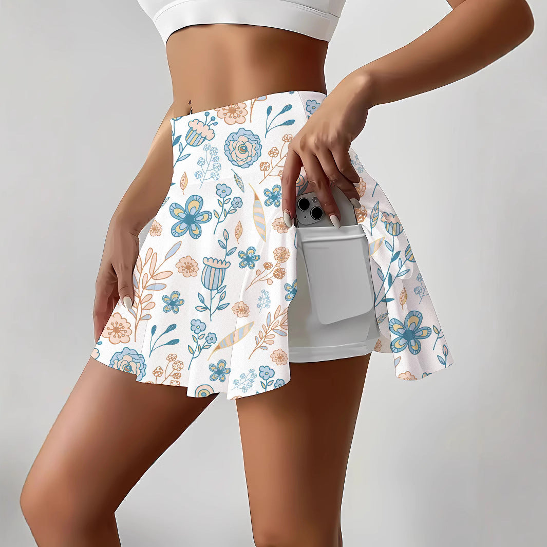 Dame Floral Print Active Skort Stilla