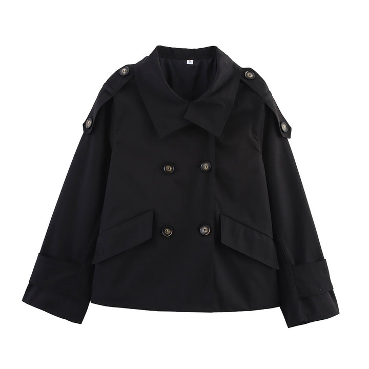 Damer mode kort trench coat jakke Stilla