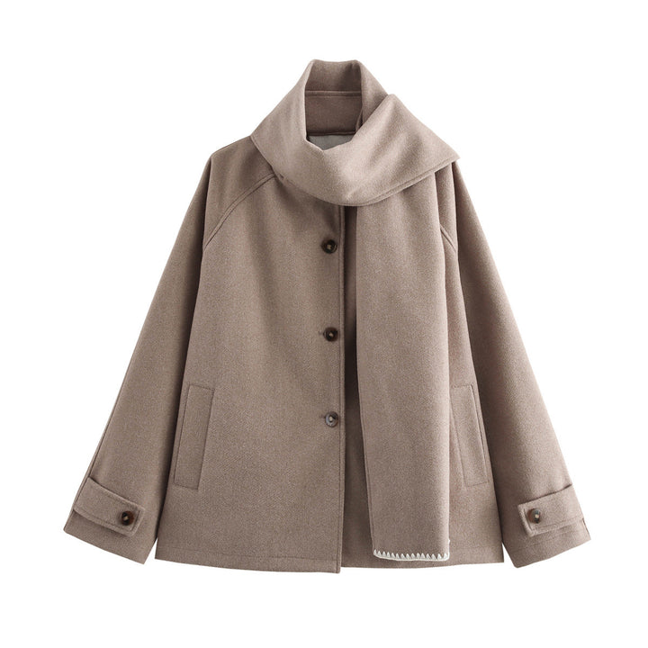 Femme Stilig Uldblandings Utility Jakke Stilla