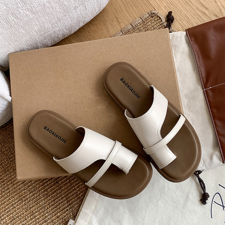 Femme Fritid Krydsrem Slide Sandaler Stilla
