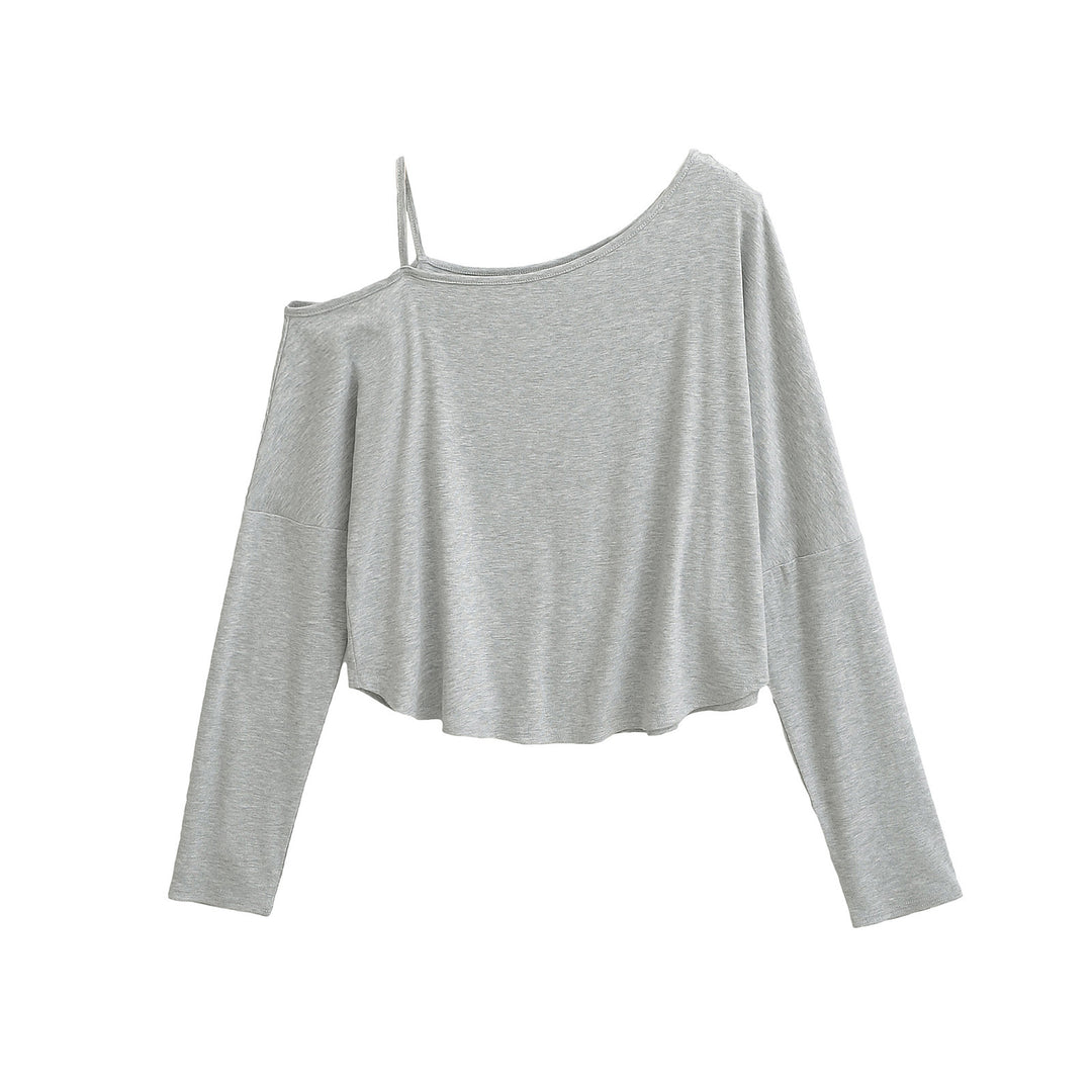 Dame asymmetrisk top med elegant one-shoulder-design og blødt materiale Stilla
