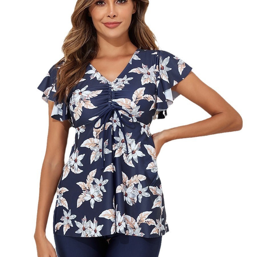 Dame Tankini-top med justerbart flæse-design og moderne pasform Stilla