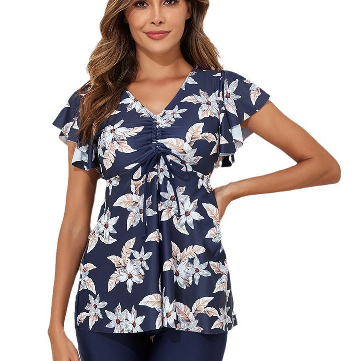 Dame Tankini-top med justerbart flæse-design og moderne pasform Stilla