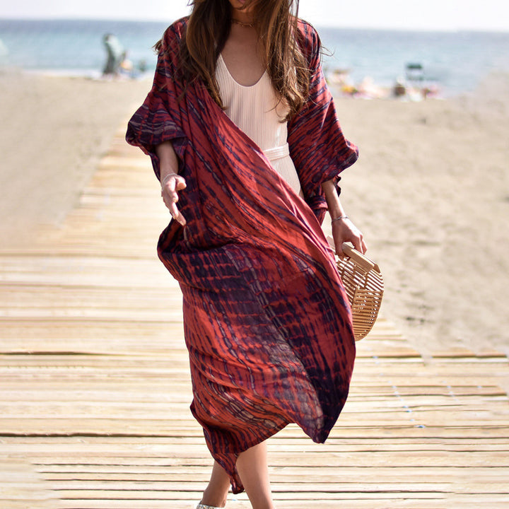 Dame Strandkimono med elegant mønster Stilla