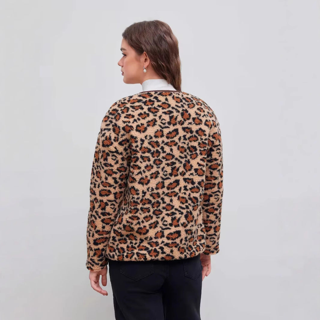 Kvinders varmeisolerede leopardmønsterjakke Stilla