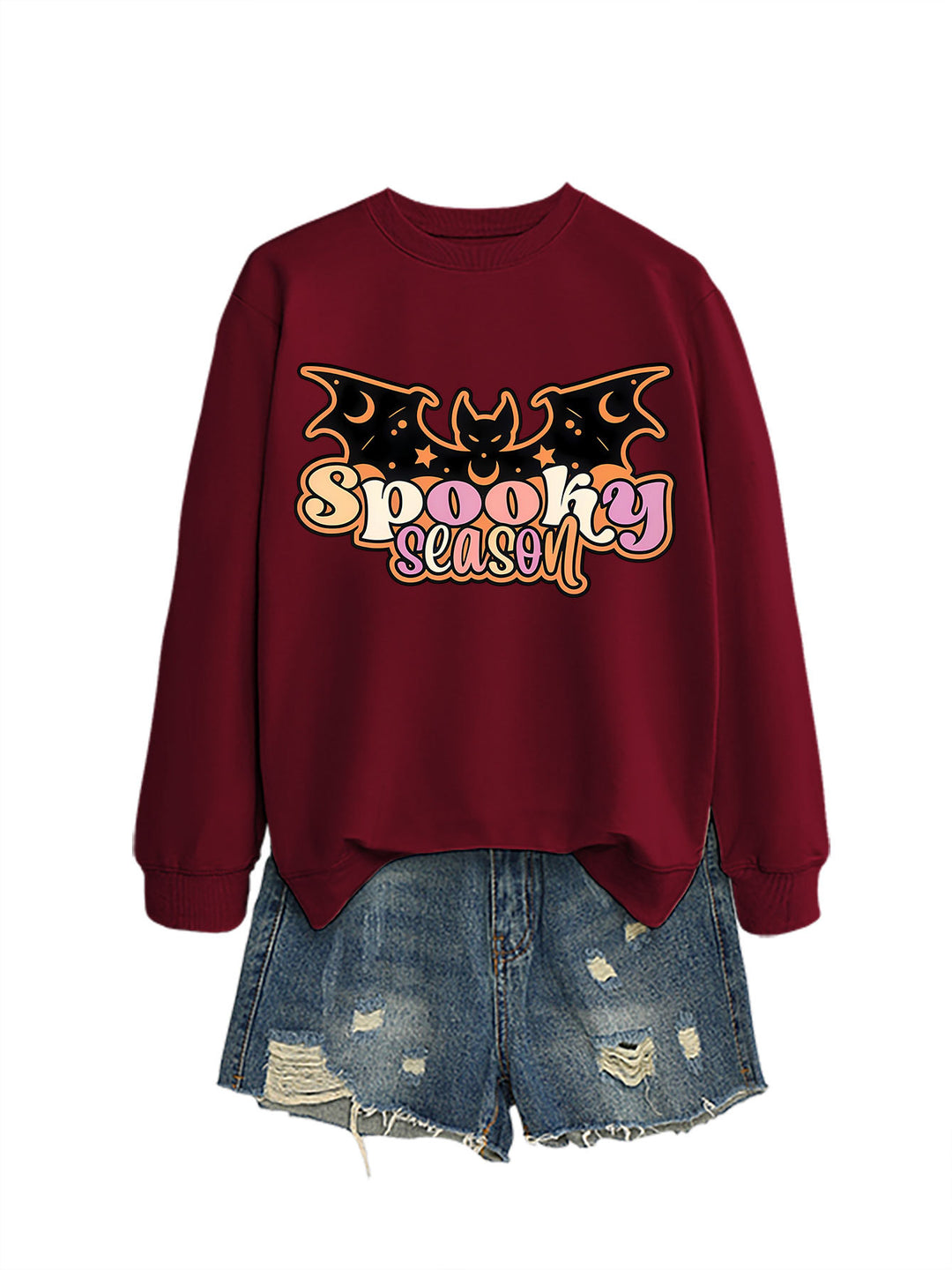 Kvinders sweatshirt med kreativ Halloween-design Stilla