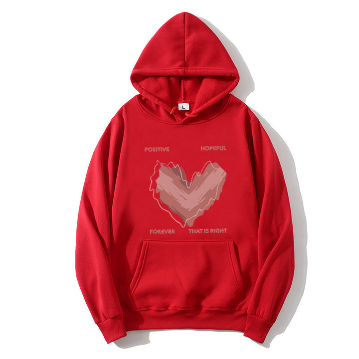 Kvindernes hoodie med inspirerende hjerte-motiv Skovae