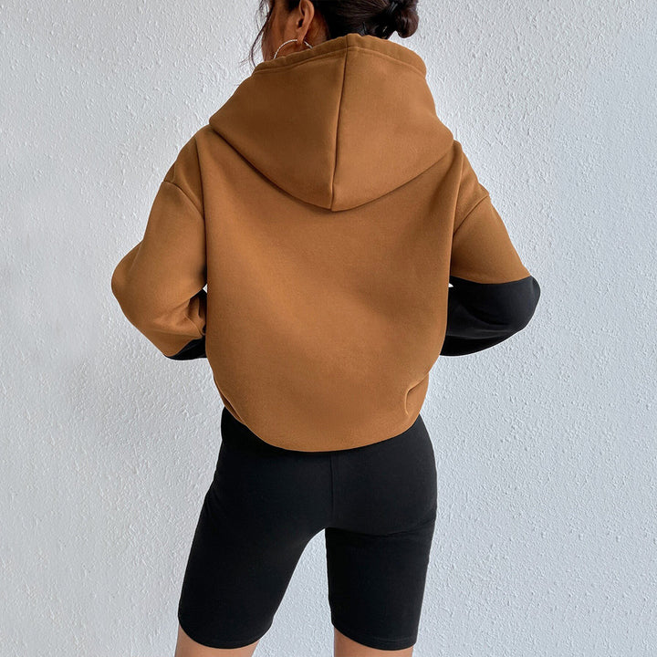 Kvinders oversized hoodie med farveblokdesign Stilla