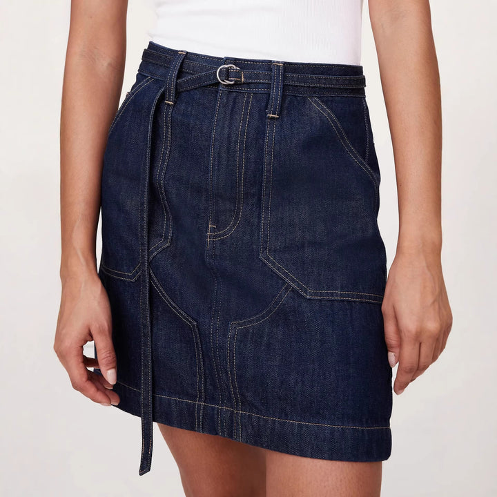 Dame Denim-Crop-Jakke og Mini Skirt Sæt Skovae