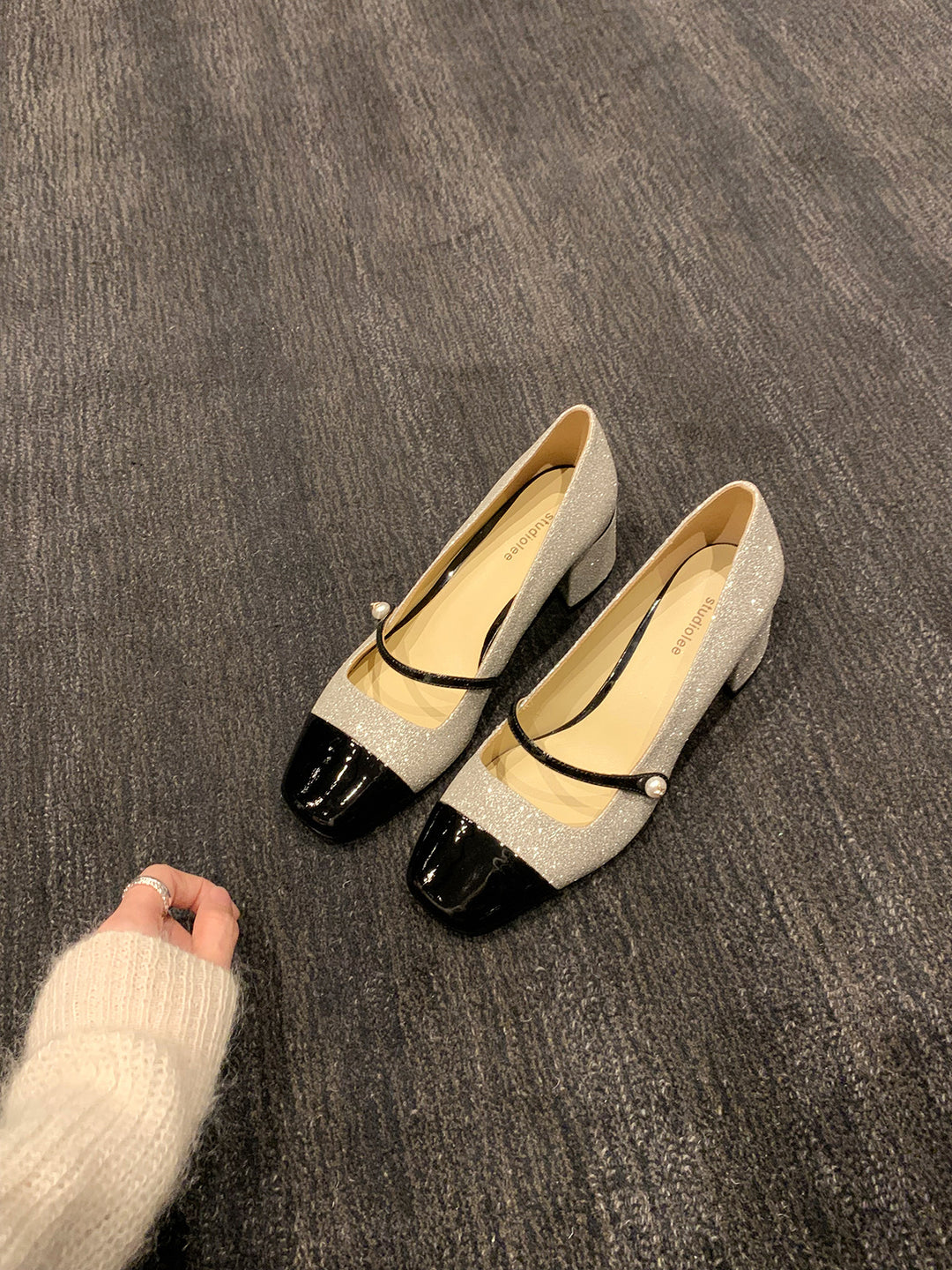 Damer Elegante Mary Jane Højhælede Sko med Poleret Kappe Tå Design Stilla