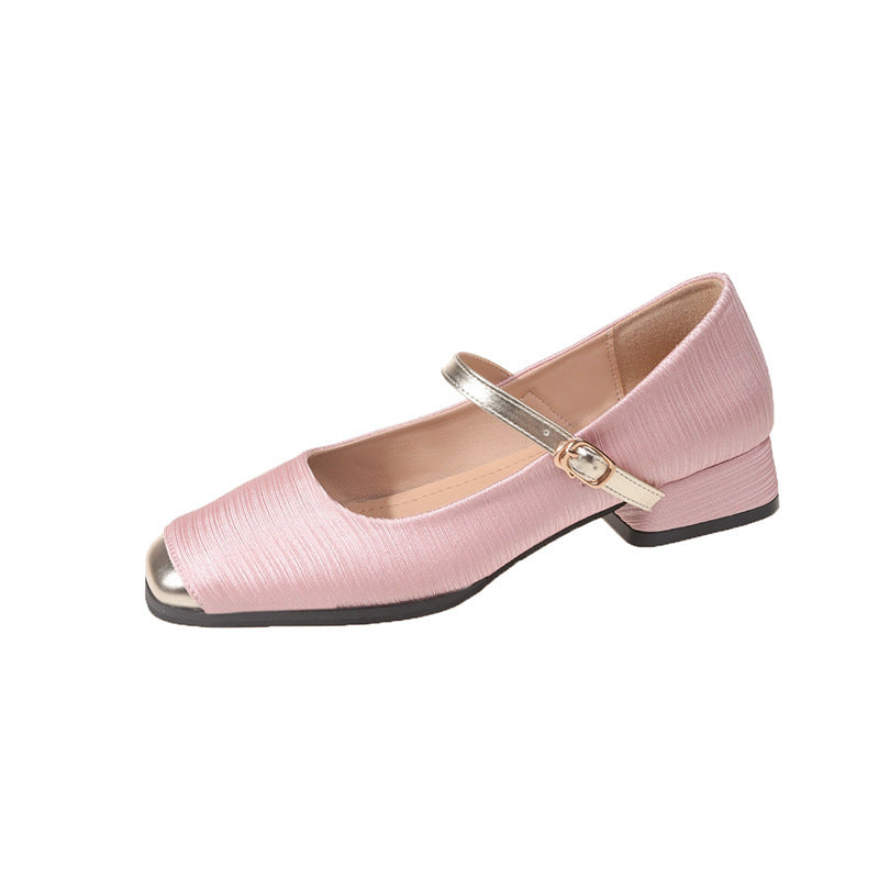 Damer elegante Mary Jane Ballerinas med metalliske accenter Stilla