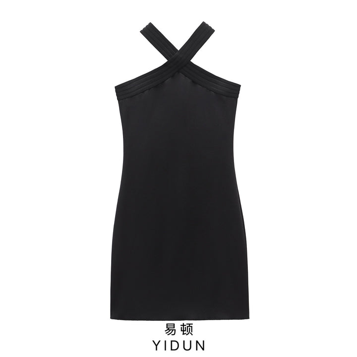 Femme Elegante Kryds-ryg Slip Kjole Stilla