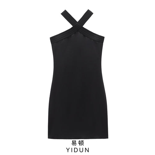 Femme Elegante Kryds-ryg Slip Kjole Stilla