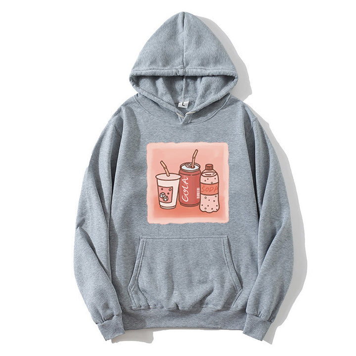 Kvinders hoodie med inspirerende drikke motiv Skovae