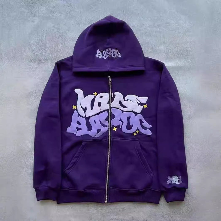 Kvinder Hoodie med unikt graffiti design Skovae