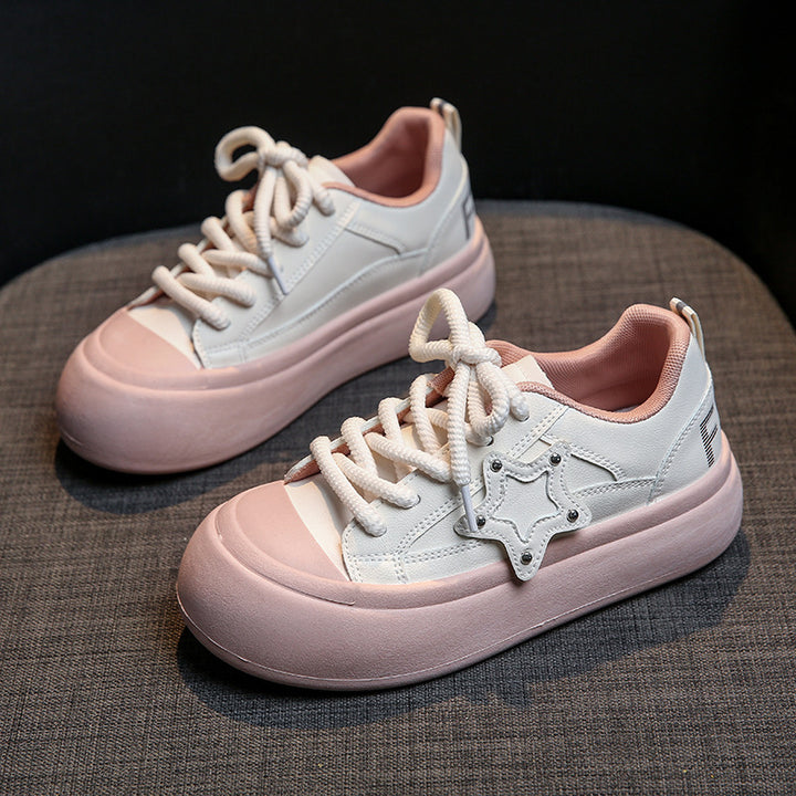 Dame Chunky Sneakers med unik stjerne-applikation og behagelig dæmpningsteknologi Stilla