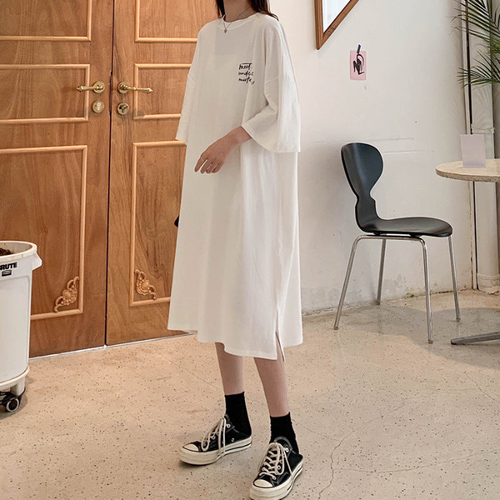 Femme Casual Oversized T-Shirt Kjole Stilla