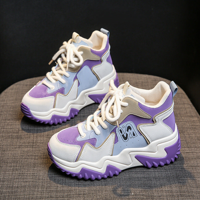 Dame Chunky Sneakers med skridsikker sål og åndbar mesh-konstruktion Stilla