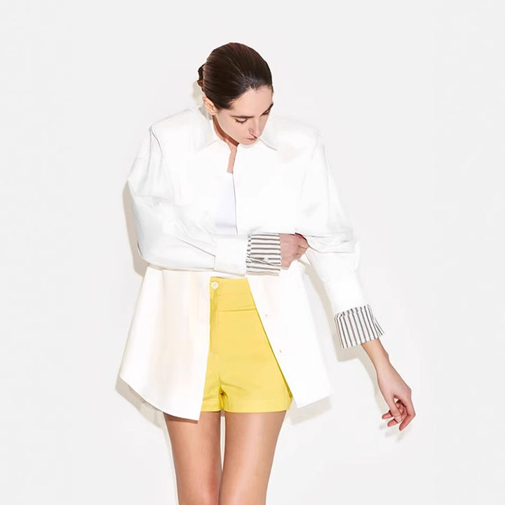 Kvindernes elegante og komfortable bluse med korte ærmer Stilla