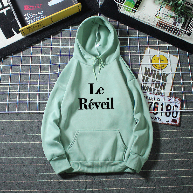 Dame hoodie med stilfuld tryk Skovae