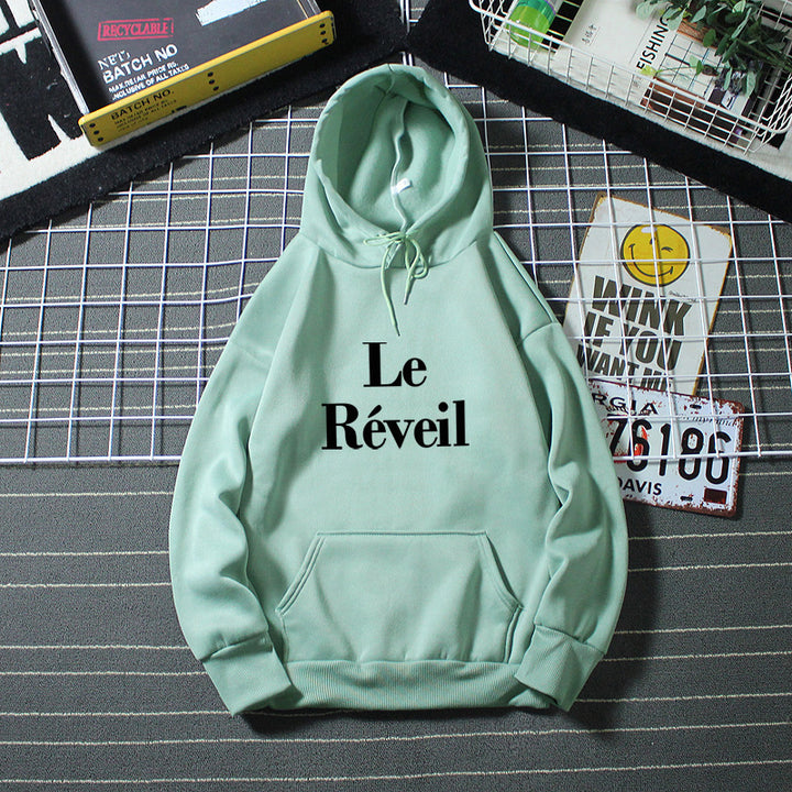 Dame hoodie med stilfuld tryk Skovae