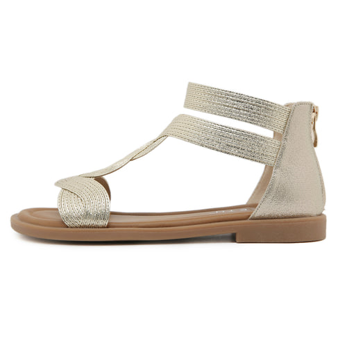 Dame elegante sandaler med flettet remdesign og fleksibel fodseng Stilla
