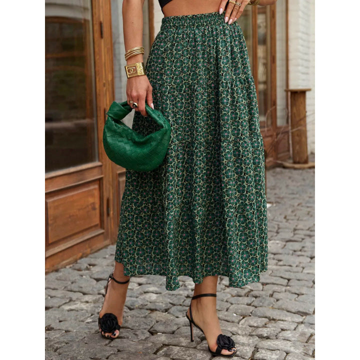 Dame Stufet Midi-Nederdel med Polka-Dots-Mønster Stilla