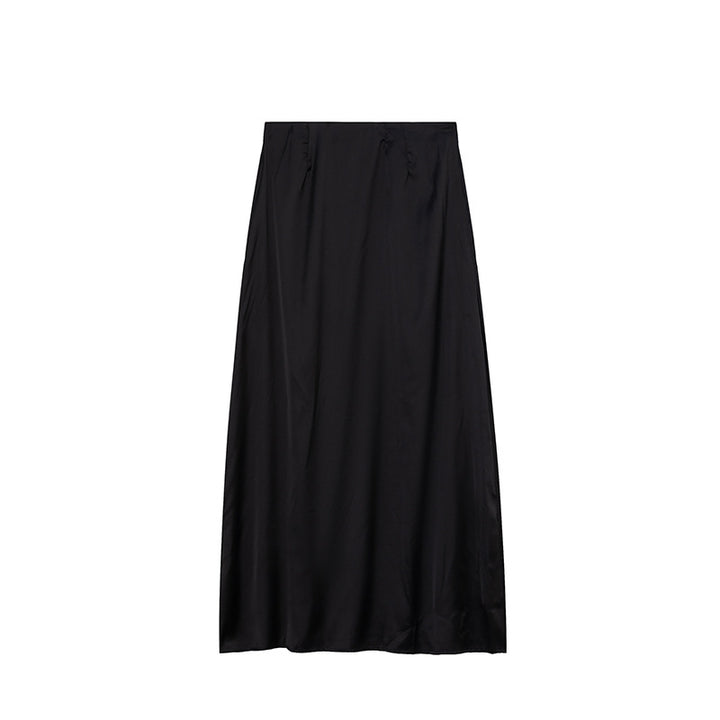 Dame Satin Maxi Nederdel Stilla