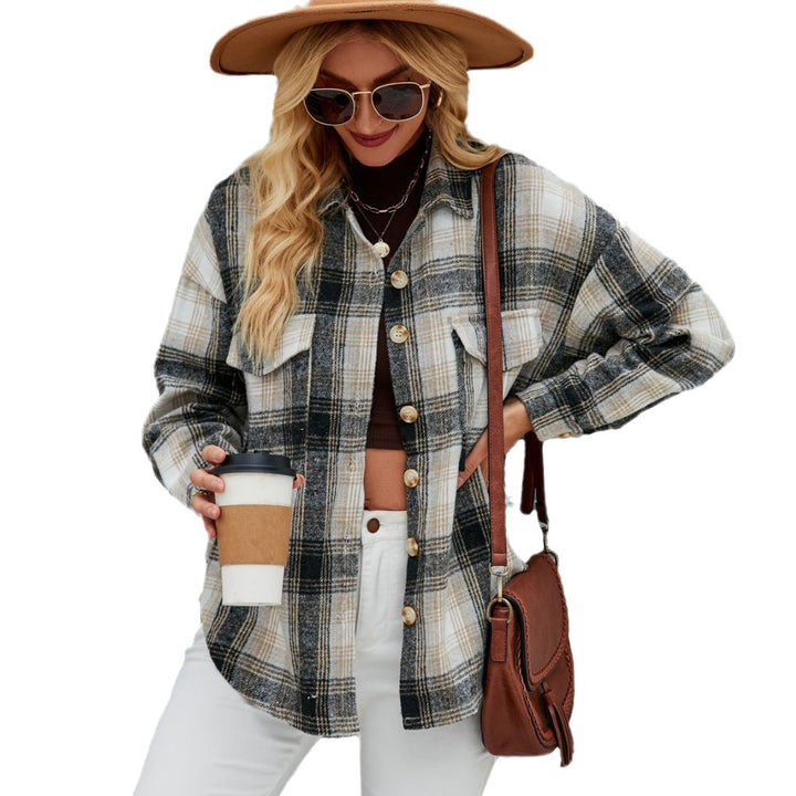 Damer Ruted Overshirt-Jakke i blødt Flannel Stilla