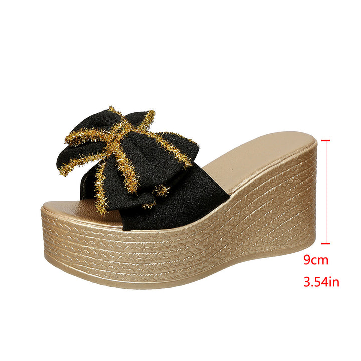 Dame Platform-sandaler med stort sløjfe-design og skridsikker sål Stilla