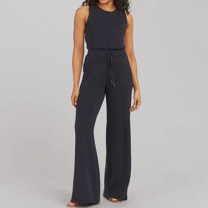 Dame Elegant Jumpsuit med bredt ben og taljestrop Stilla