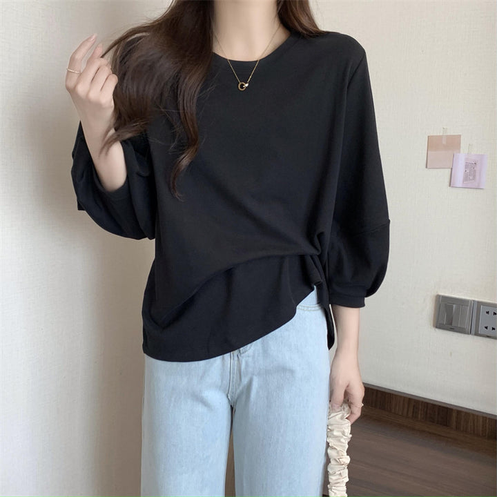 Dame Relaxed Fit Puff Ærme Sweatshirt Stilla
