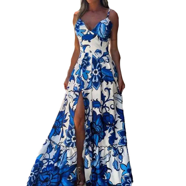 Dame Maxi-kjole med blomsterprint Stilla