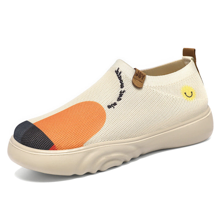 Dame Mode Slip-On Sneakers med unikt design og fleksibelt overmateriale Stilla