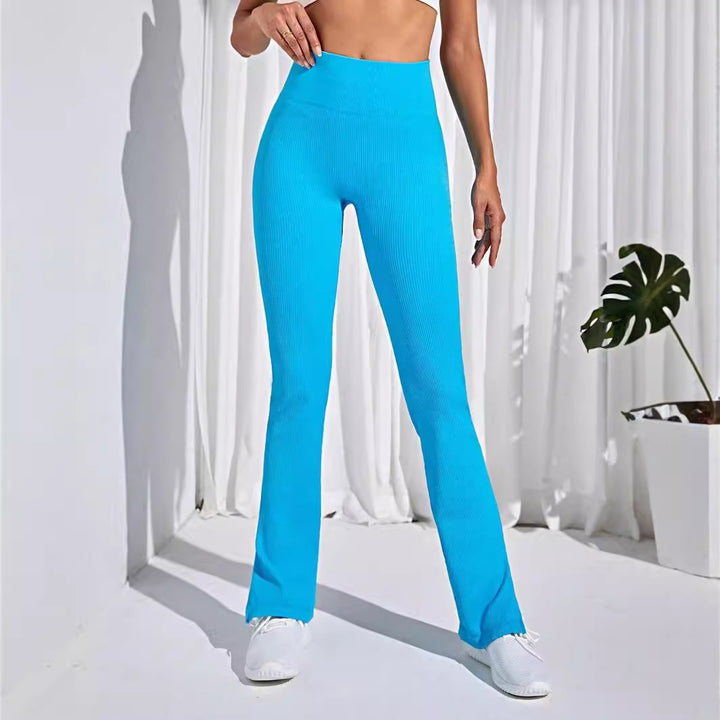 Dame Højtaljede Sportleggings med struktureret Rib-design Stilla