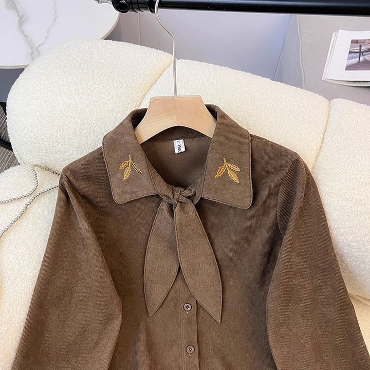 Kvinders elegante bluse med sløjfe krave Stilla