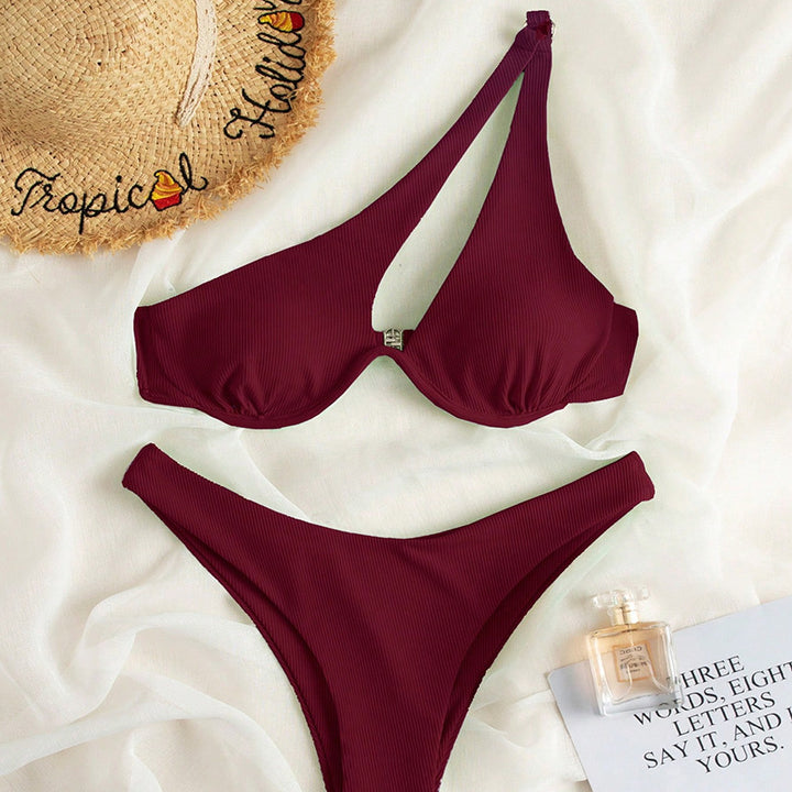 Dame En-sidet Bikini med justerbar halter Skovae