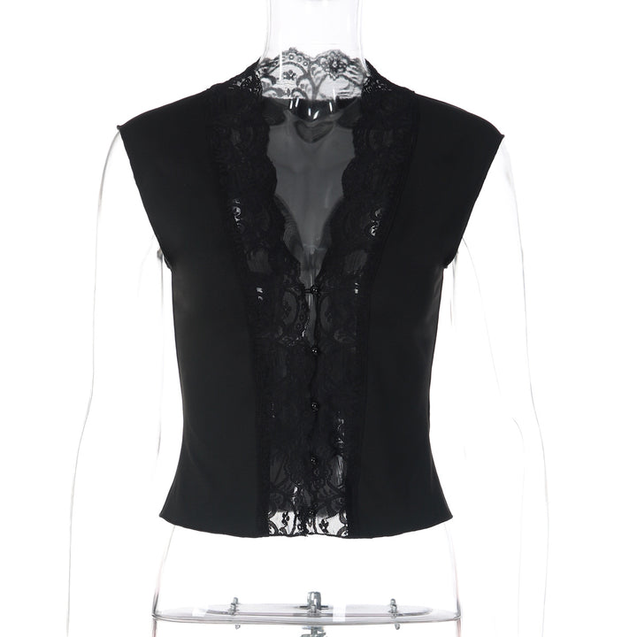 Damer Elegant blonde top med dyb V-hals Skovae