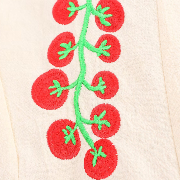 Dame broderet kunstlæderjakke med blomsterdesign Stilla