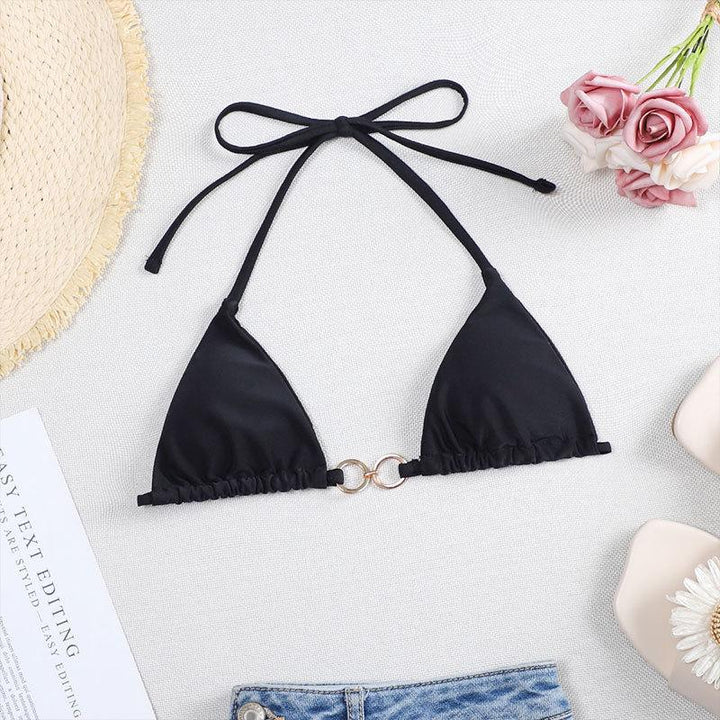 Dame Triangel-Bikini med elegant ringdetail Skovae