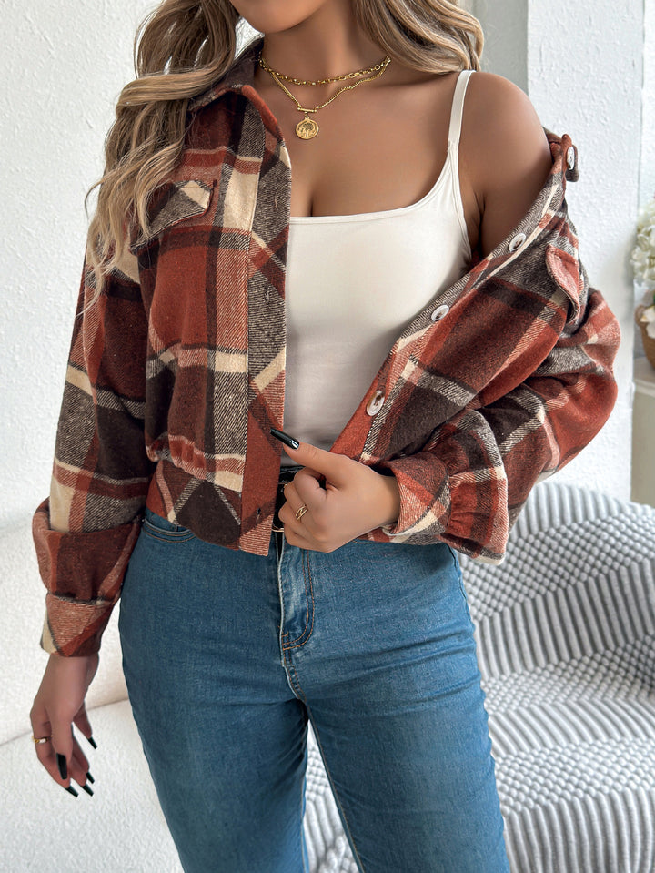 Damer Mønstret Flaneljakke i afslappet Oversized-stil Stilla