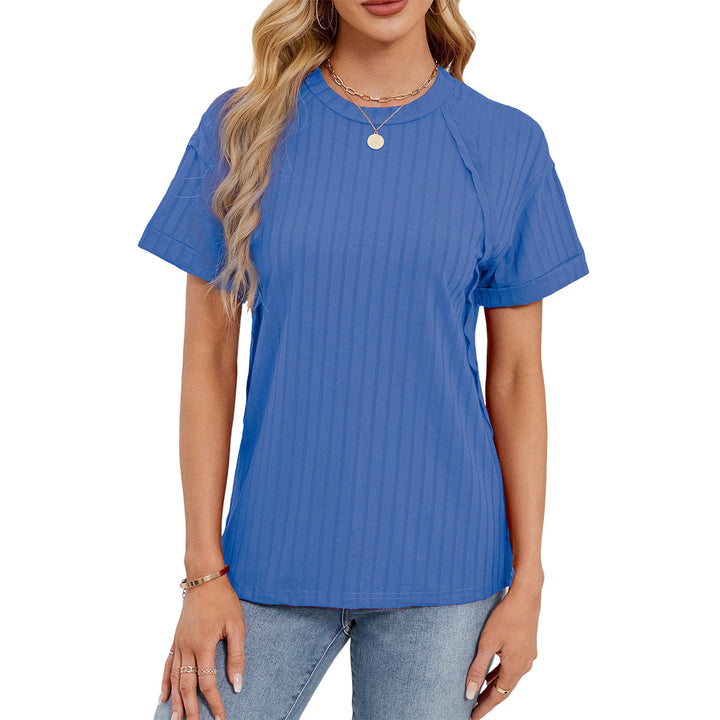 Dame fritids T-shirt med ribstruktur Stilla