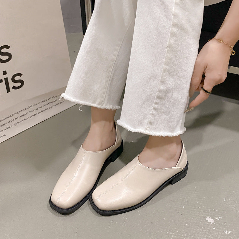 Dame stilfulde Slip-On Læder Pantoletten Stilla