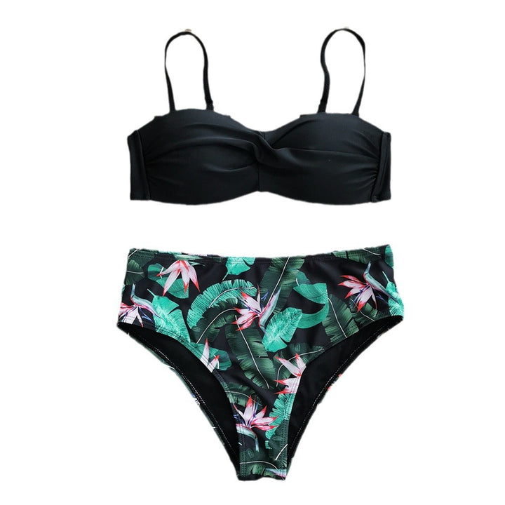 Dame Bikini-sæt med elegant twist-top og høj talje Stilla