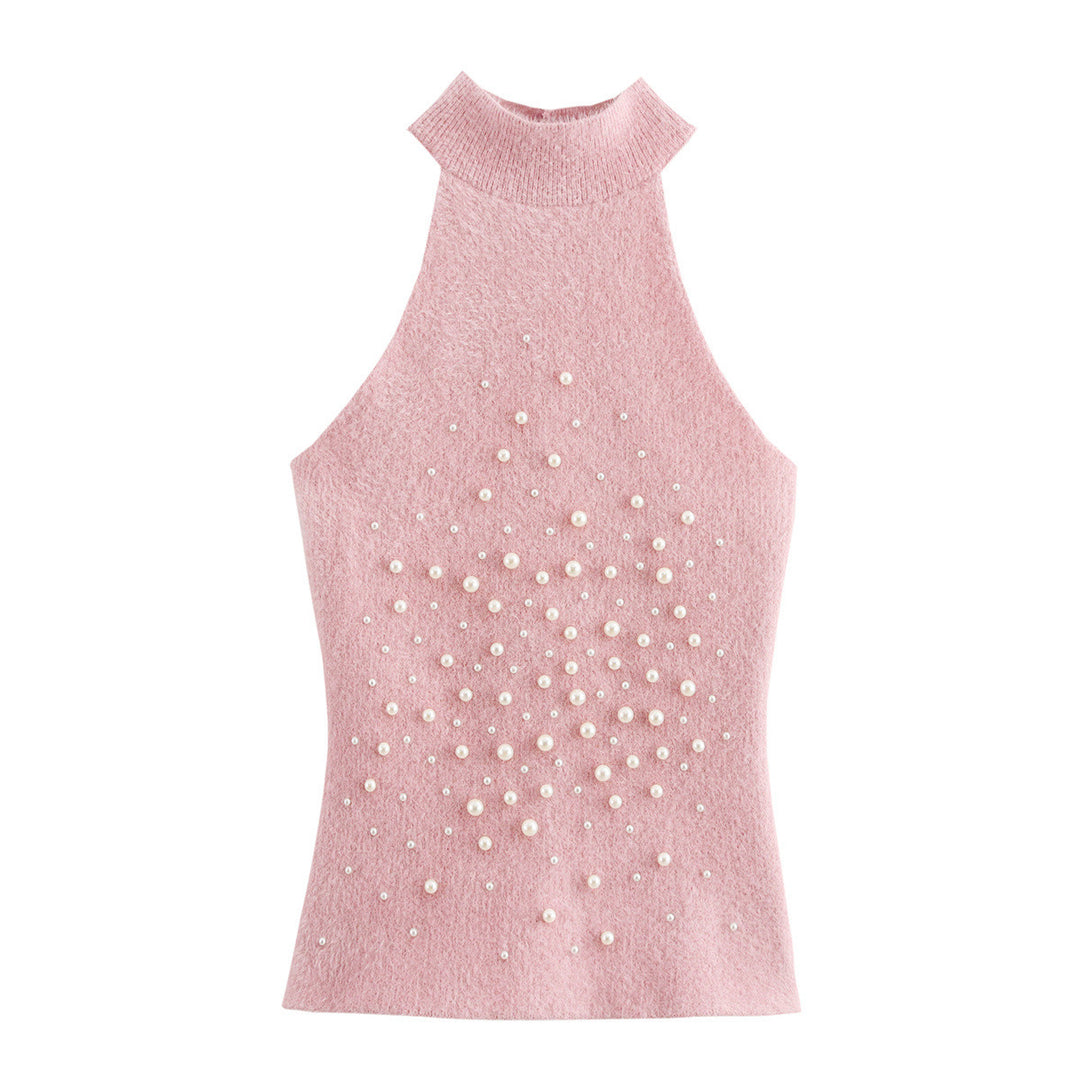 Femme High-Neck Pyntet Striktop Stilla
