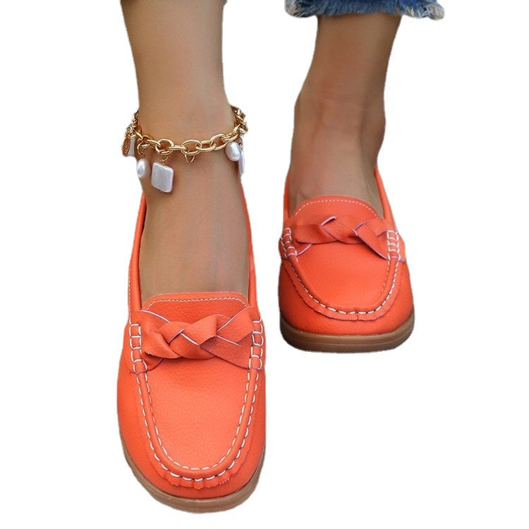 Dame mokasiner med elastisk rem og fashionable sløjfedekoration Stilla