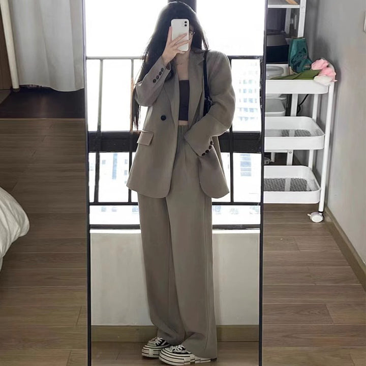 Femme skræddersyet oversized blazer og buksedragt sæt Stilla